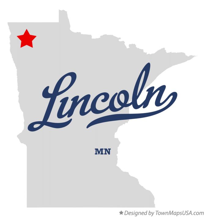 Map of Lincoln Minnesota MN