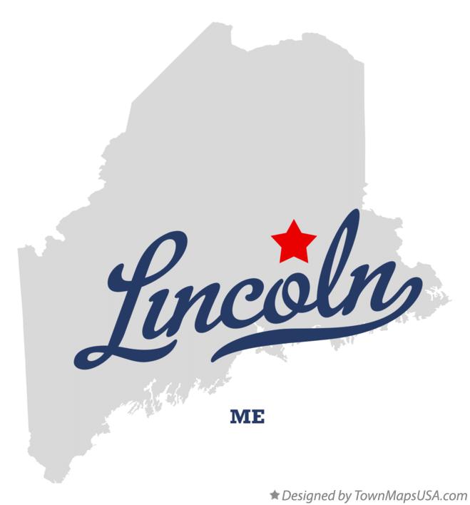 Map of Lincoln Maine ME