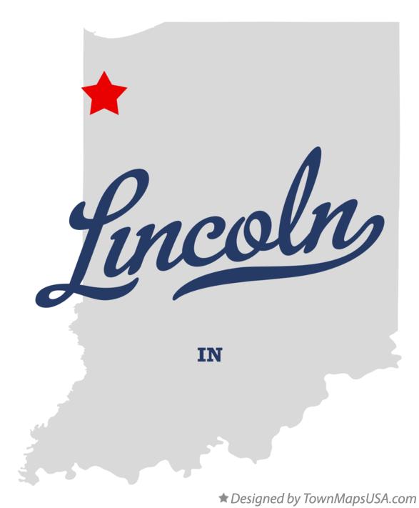 Map of Lincoln Indiana IN