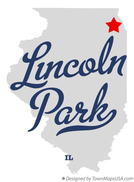 Map of Lincoln Park Illinois IL