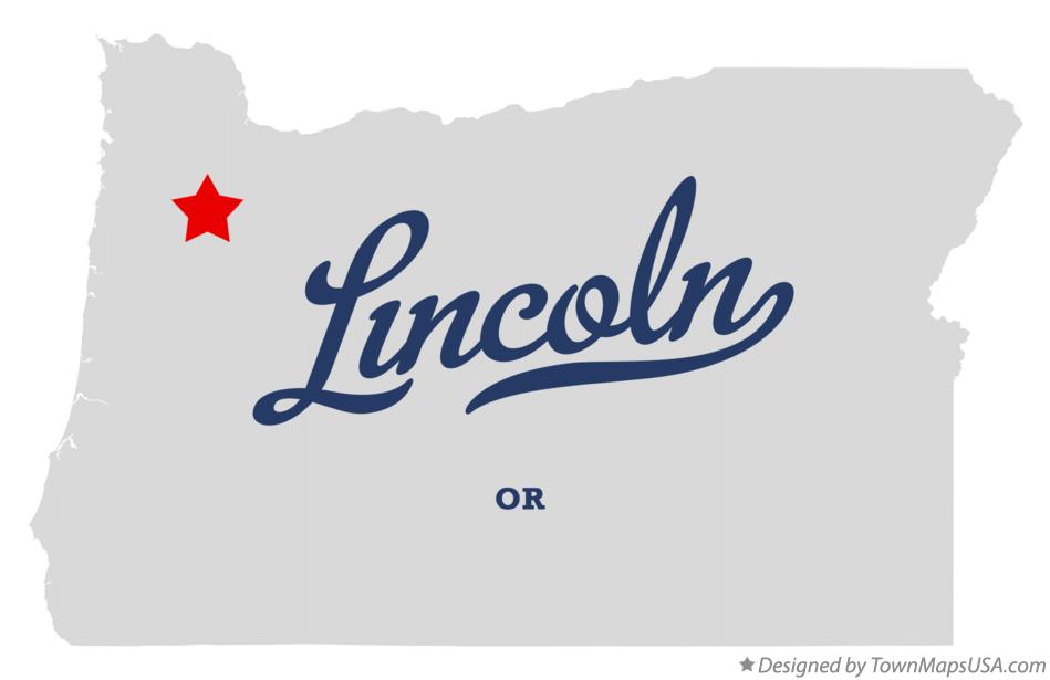 Map of Lincoln Oregon OR