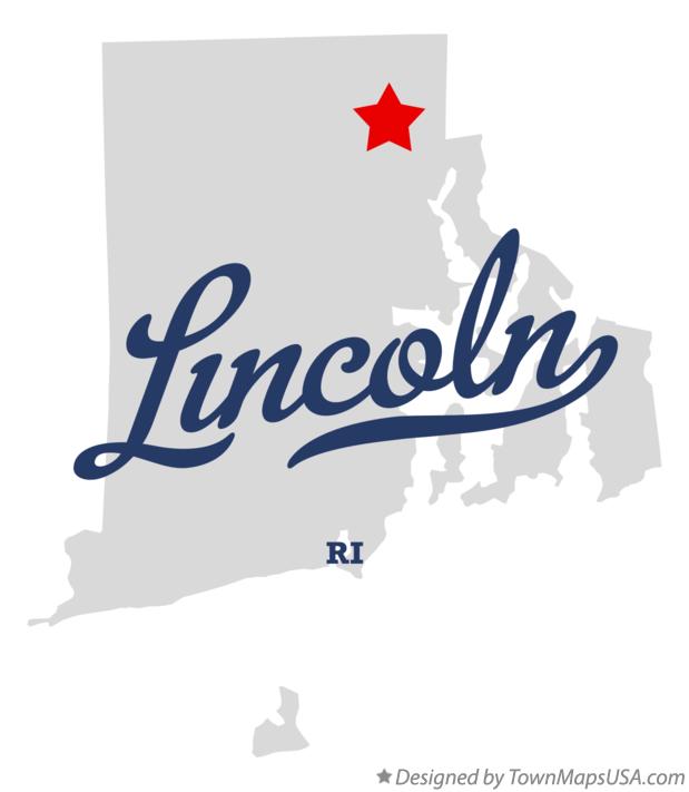 Map of Lincoln Rhode Island RI