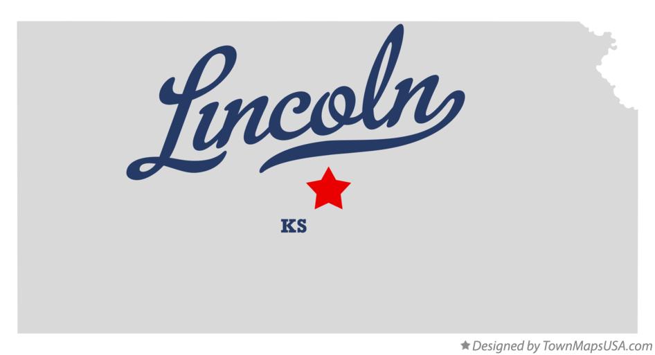 Map of Lincoln Kansas KS