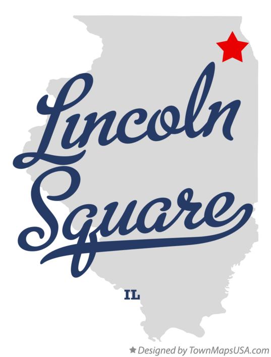 Map of Lincoln Square Illinois IL
