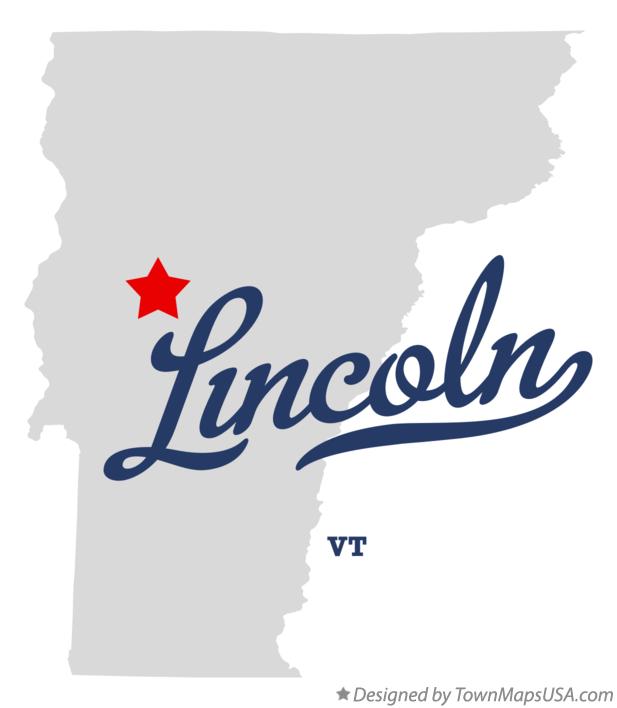 Map of Lincoln Vermont VT