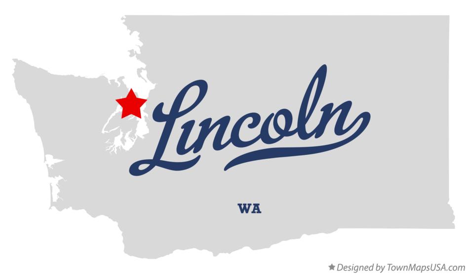 Map of Lincoln Washington WA