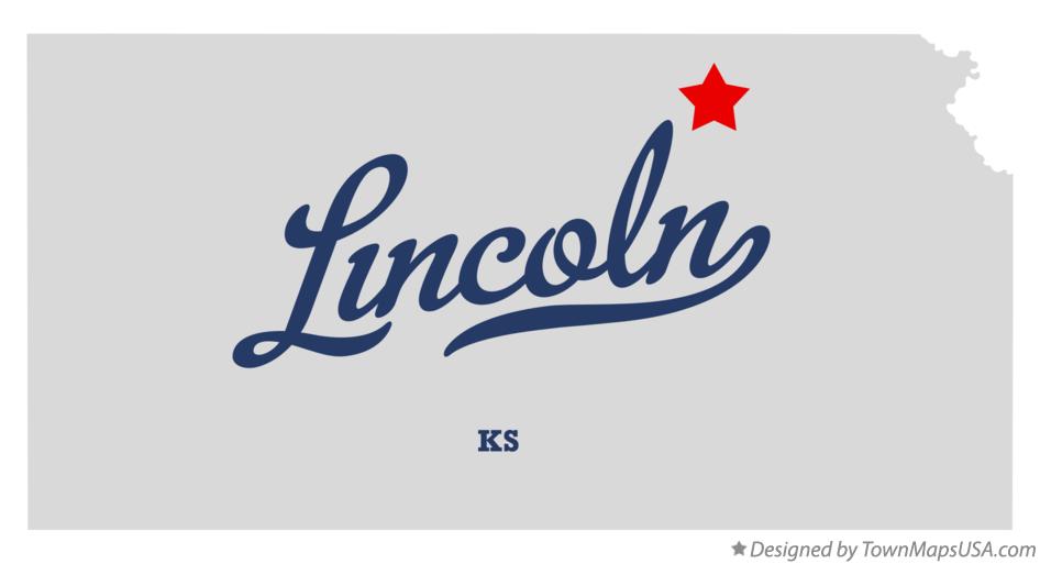 Map of Lincoln Kansas KS