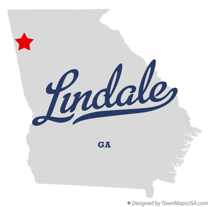 Map of Lindale Georgia GA