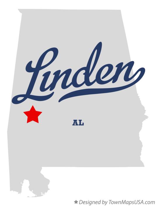 Map of Linden Alabama AL
