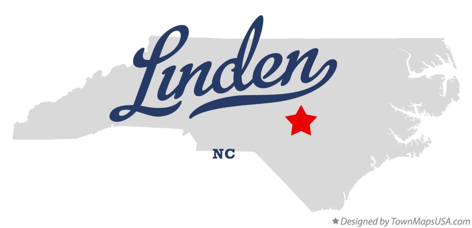 Map of Linden North Carolina NC
