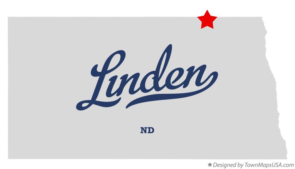 Map of Linden North Dakota ND