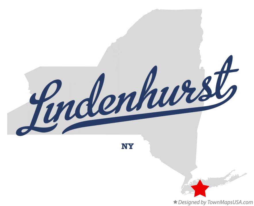 Map of Lindenhurst New York NY