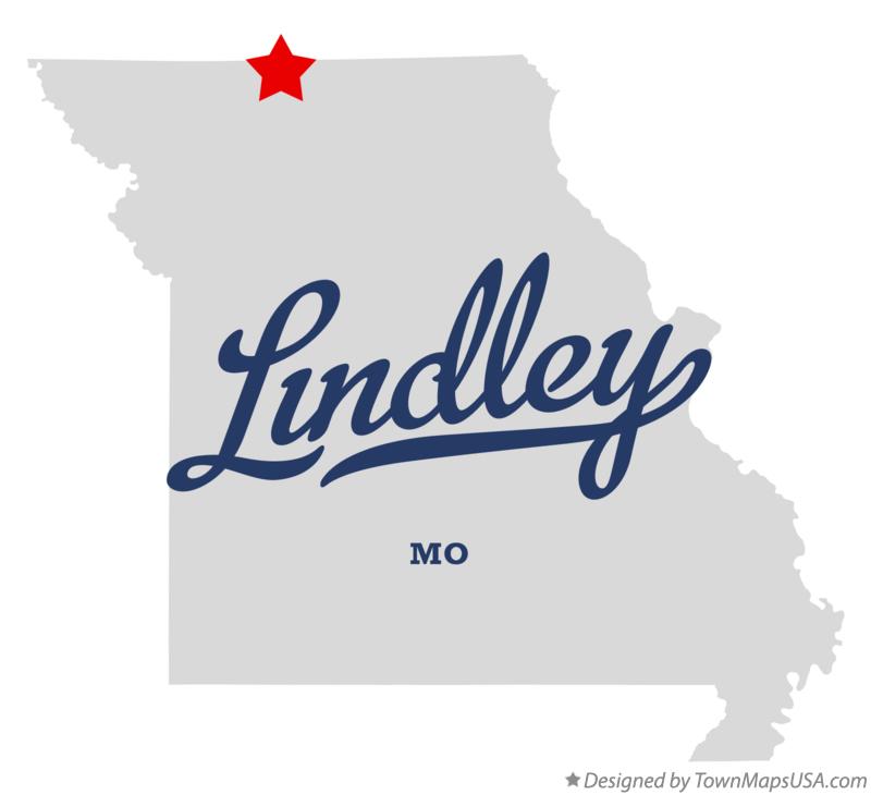 Map of Lindley Missouri MO