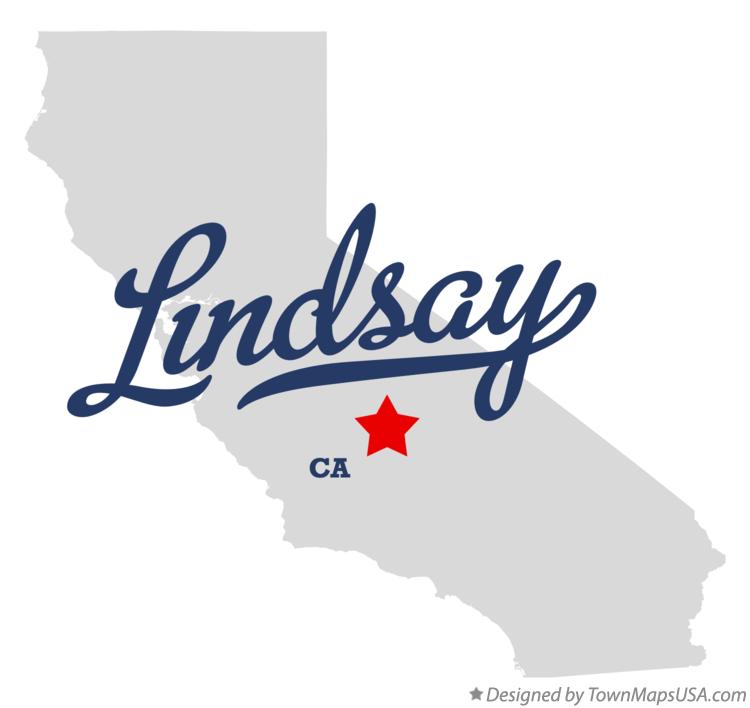 Map of Lindsay California CA