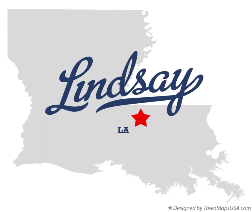 Map of Lindsay Louisiana LA
