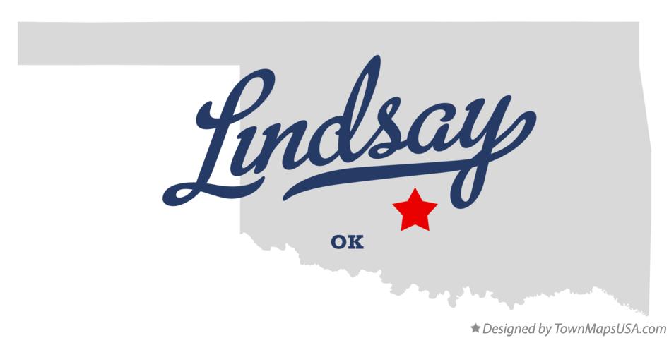 Map of Lindsay Oklahoma OK