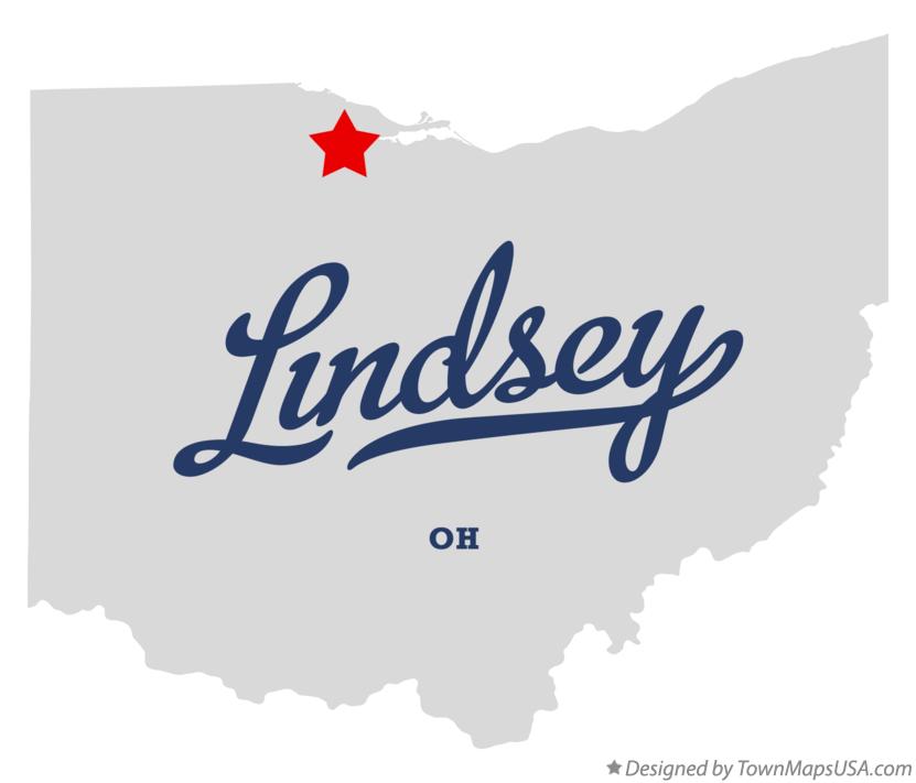 Map of Lindsey Ohio OH