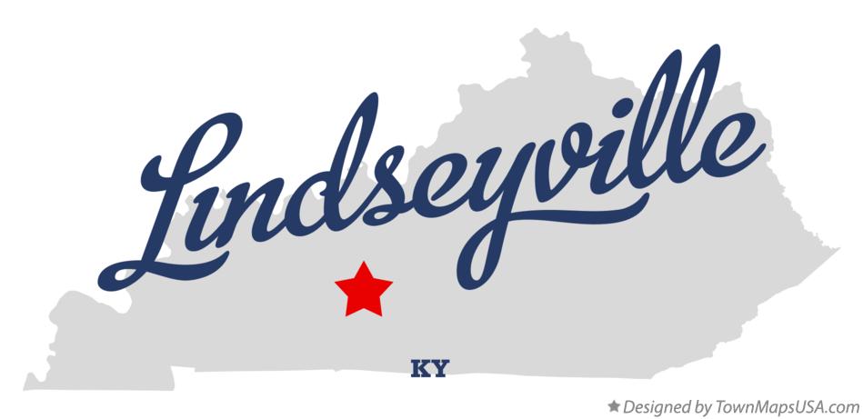 Map of Lindseyville Kentucky KY