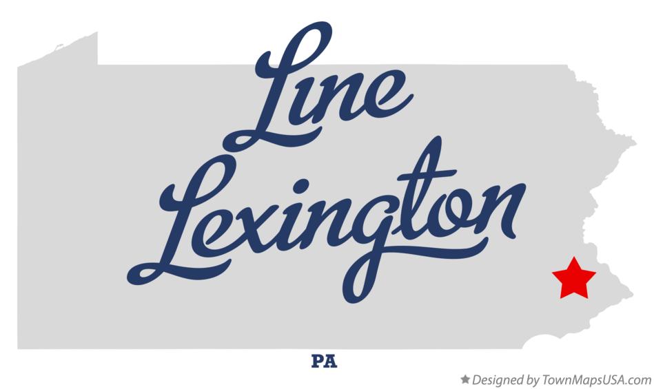 Map of Line Lexington Pennsylvania PA