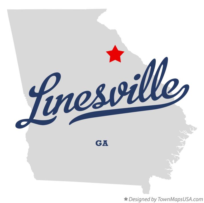 Map of Linesville Georgia GA