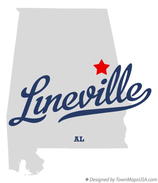 Map of Lineville Alabama AL