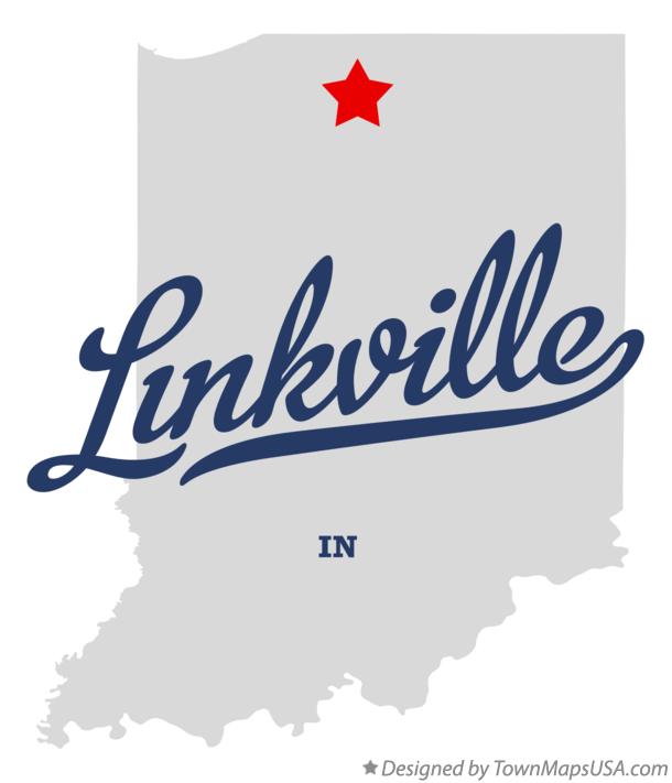 Map of Linkville Indiana IN