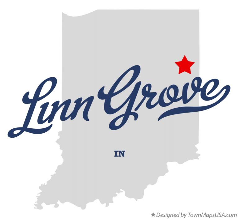 Map of Linn Grove Indiana IN