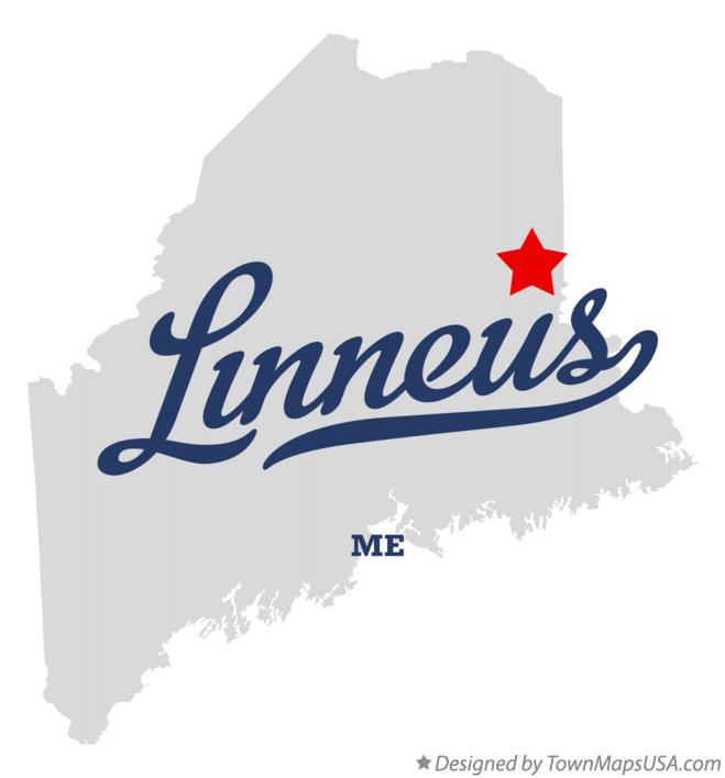 Map of Linneus Maine ME