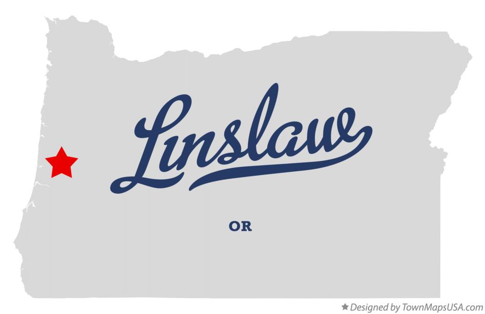 Map of Linslaw Oregon OR