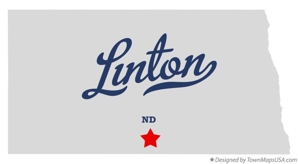 Map of Linton North Dakota ND