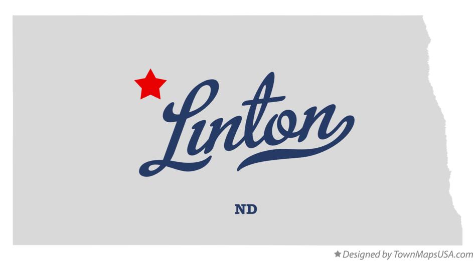 Map of Linton North Dakota ND