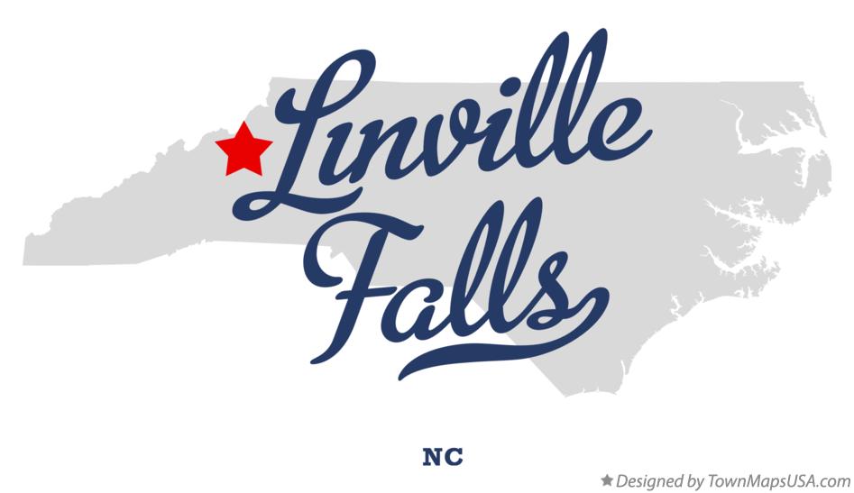 Map of Linville Falls North Carolina NC