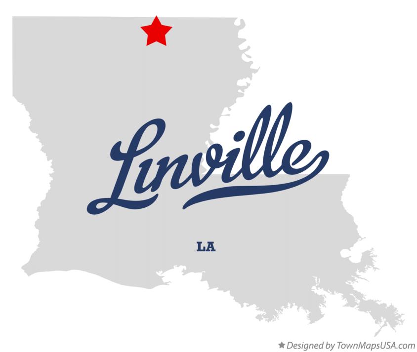 Map of Linville Louisiana LA