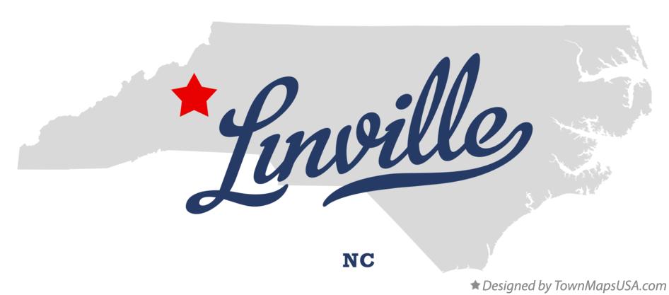 Map of Linville North Carolina NC