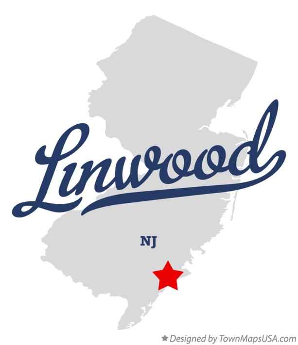 Map of Linwood New Jersey NJ