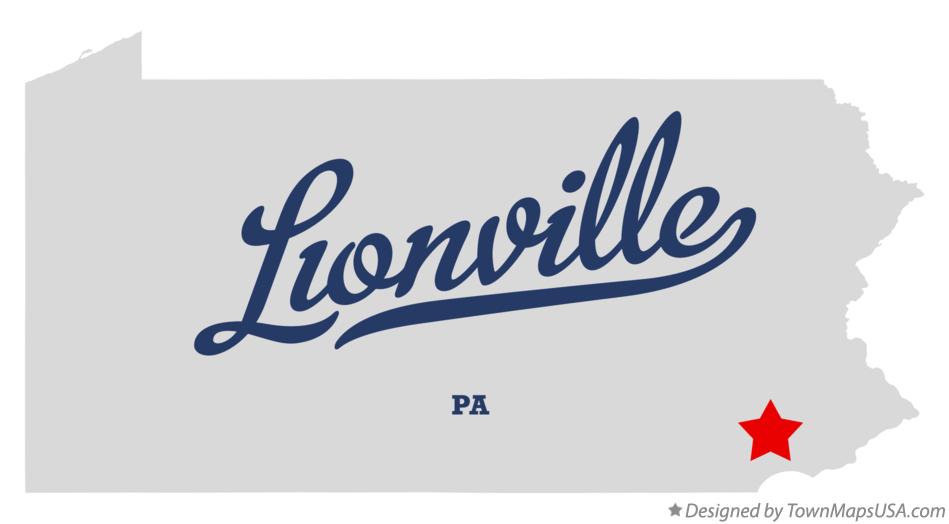 Map of Lionville Pennsylvania PA