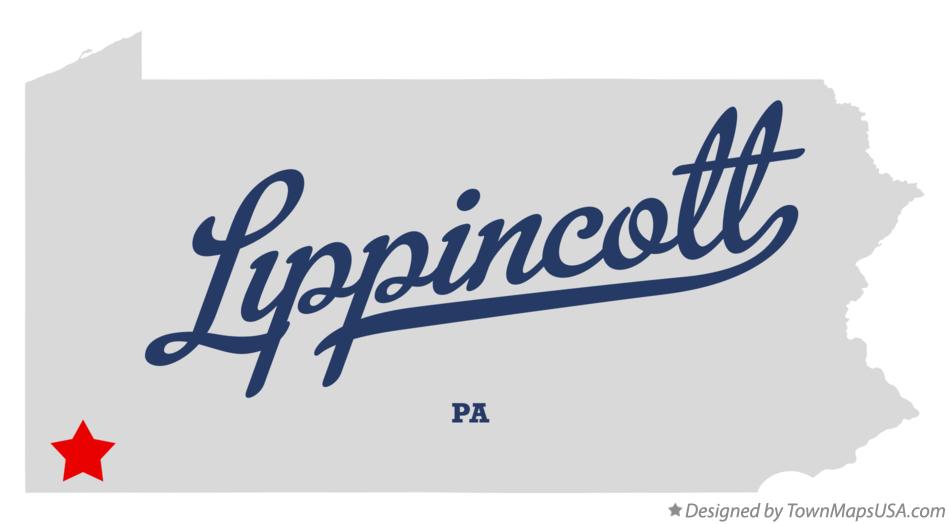 Map of Lippincott Pennsylvania PA