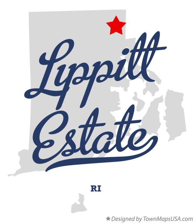 Map of Lippitt Estate Rhode Island RI
