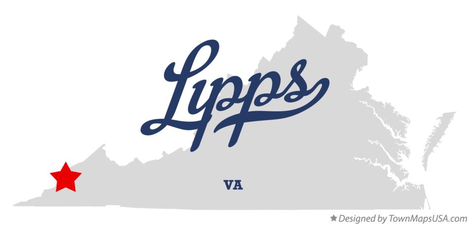 Map of Lipps Virginia VA