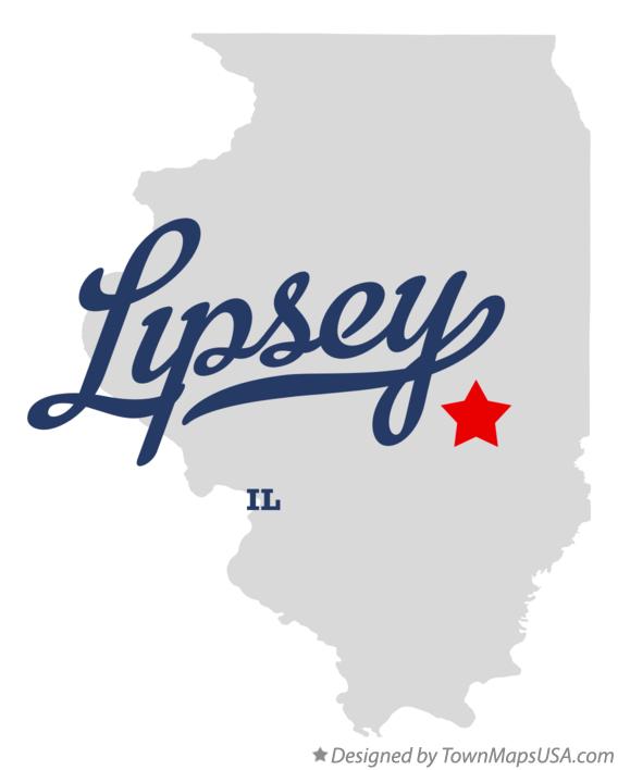 Map of Lipsey Illinois IL