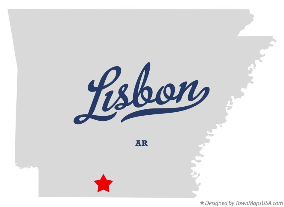 Map of Lisbon Arkansas AR