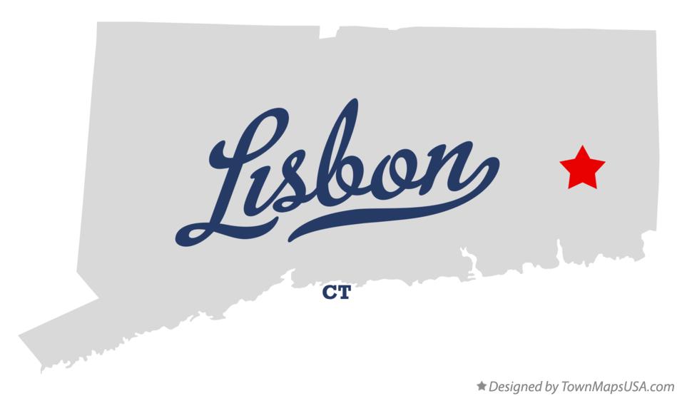 Map of Lisbon Connecticut CT