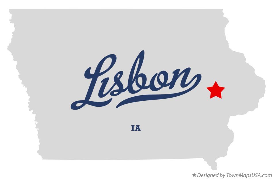 Map of Lisbon Iowa IA