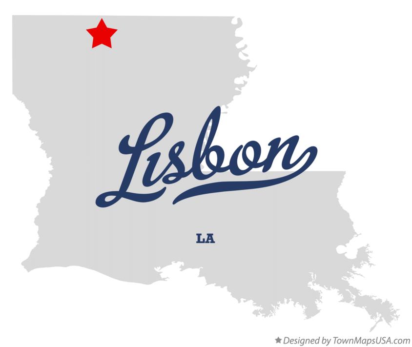 Map of Lisbon Louisiana LA