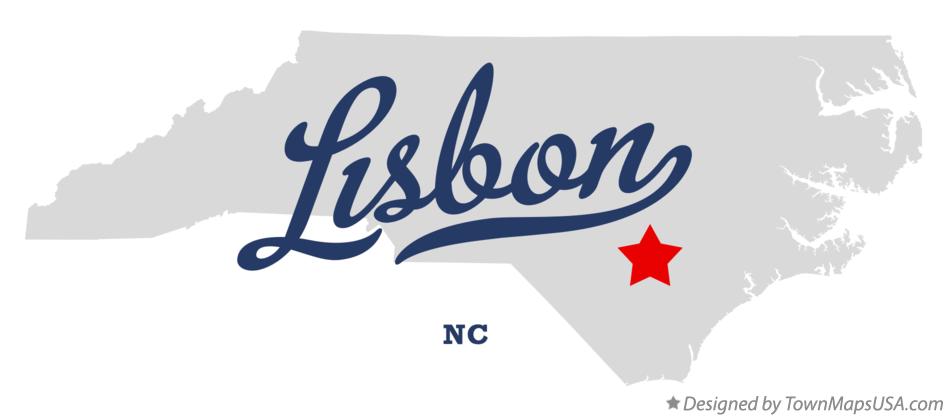 Map of Lisbon North Carolina NC