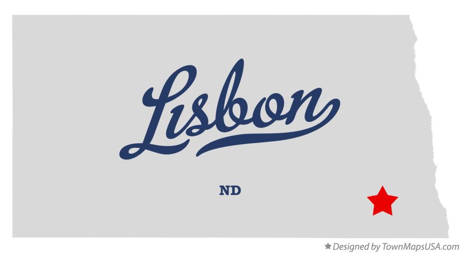 Map of Lisbon North Dakota ND
