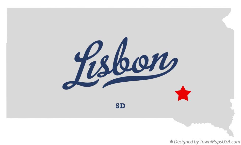 Map of Lisbon South Dakota SD