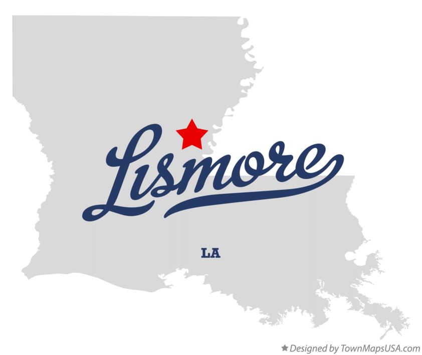 Map of Lismore Louisiana LA