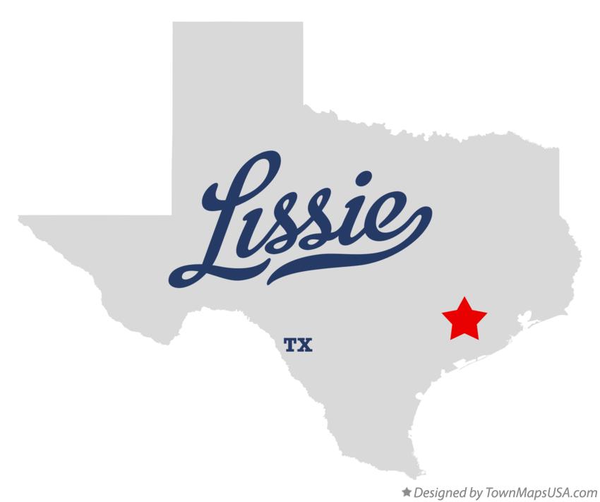 Map of Lissie Texas TX