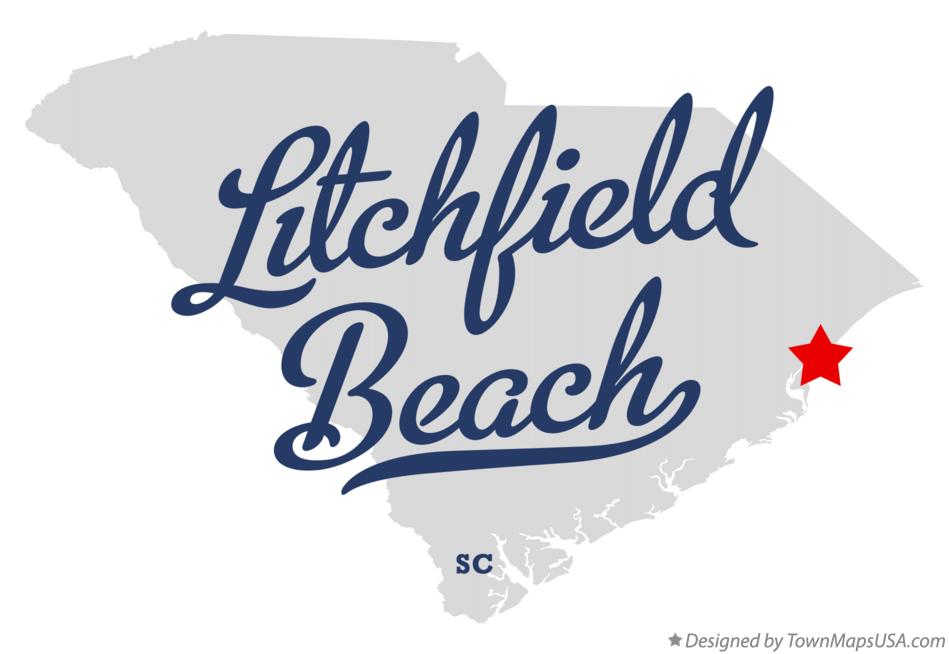 Map of Litchfield Beach South Carolina SC